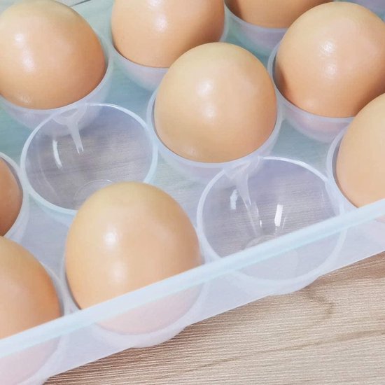 vloot servet Guinness Eierhouder 18 eieren, 2 Voor de prijs van 1, Transparante Eierdoos van 18  eieren, (2x18) | bol.com