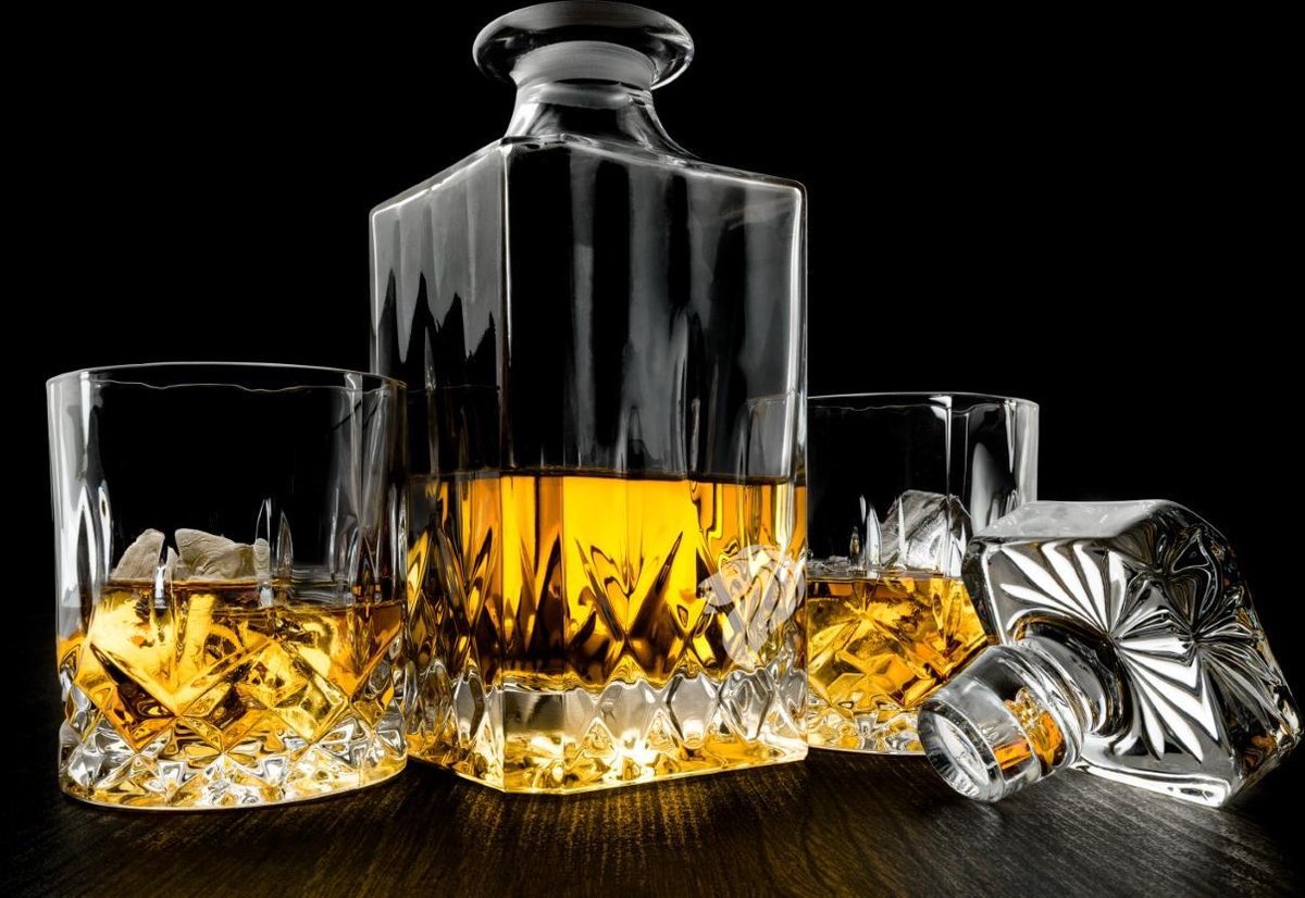 GDLF Handmade Whisky Decanter Royal en coffret cadeau - Cristal