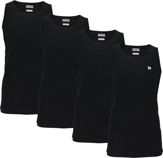 4-Pack Donnay Muscle shirt (589006) - Tanktop - Heren - Black (020) - maat S