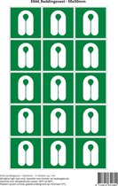 Pictogram sticker E044 Reddingsvest - 50x50mm 15 stickers op 1 vel