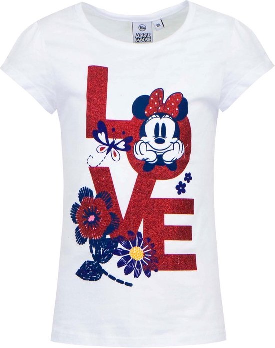 Disney Minnie T-shirt (wit 2 maat 104 
