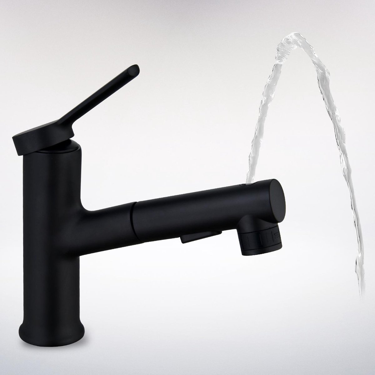 Inspire Badkamer Kraan Zwart inclusief aansluitingen Zwart