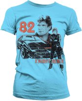 Knight Rider Dames Tshirt -XL- 1982 Blauw
