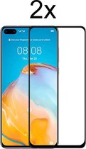 Huawei P40 Screenprotector - Beschermglas Huawei P40 Screen Protector Glas - Full cover - 2 stuks