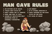 Wandbord - Man Cave Rules