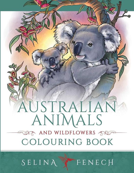 Australian Animals and Wildflowers Colouring Book - cover