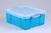 Really Useful Box opbergdoos, kunststof, transparant blauw, verschillende afmetingen