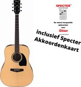 Ibanez Akoestische gitaar Naturel met handige Akkoordenkaart