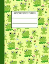 Frog: Cute Composition Notebook, College Ruled Primary Copy Book for Girls, Studetns and Teens, Elementary School, Adorable