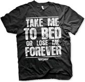 Top Gun Heren Tshirt -XL- Take Me To Bed Or Lose Me Forever Zwart