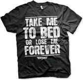 Top Gun Heren Tshirt -M- Take Me To Bed Or Lose Me Forever Zwart