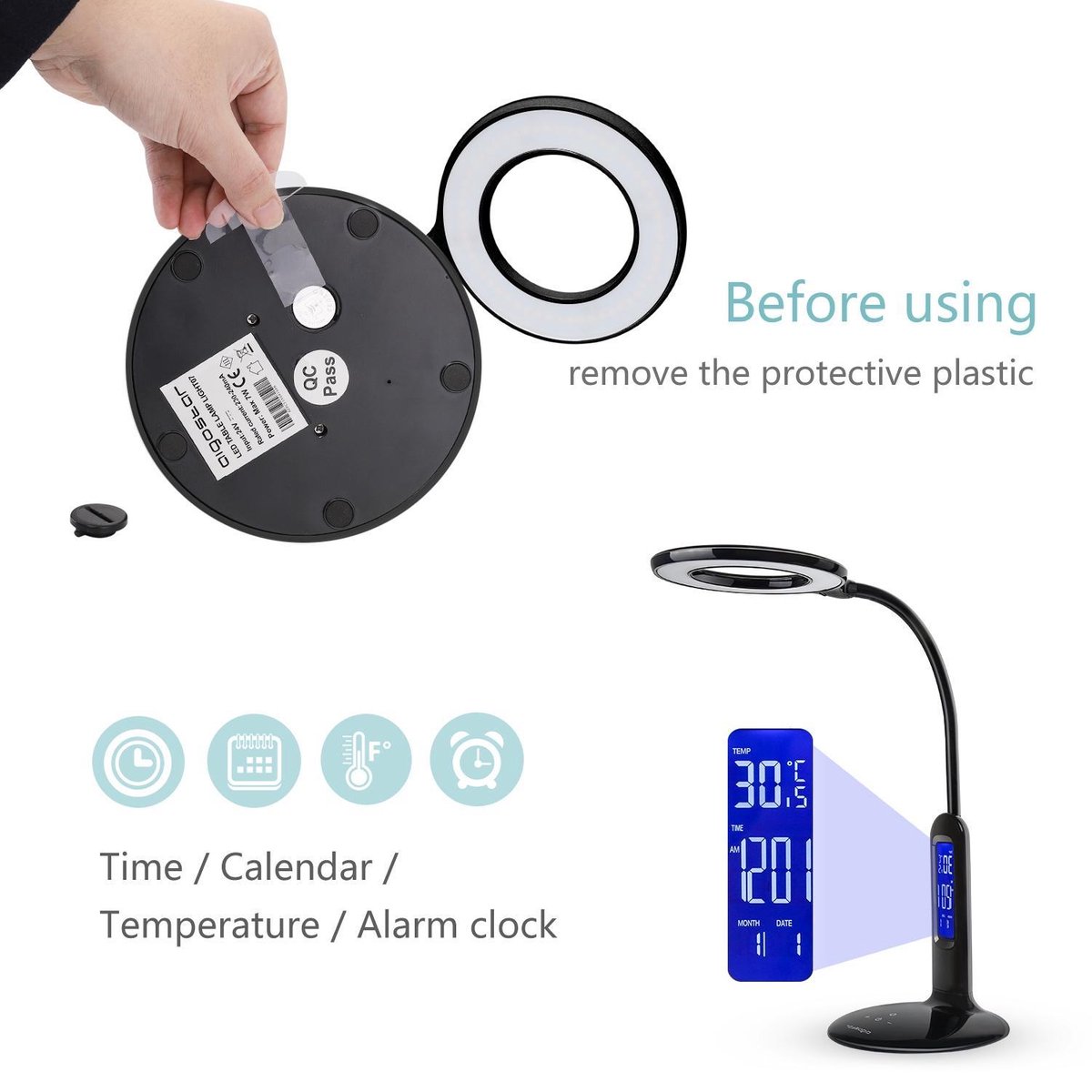 Aigostar Ivy - LED bureaulamp met kalender thumbnail 3