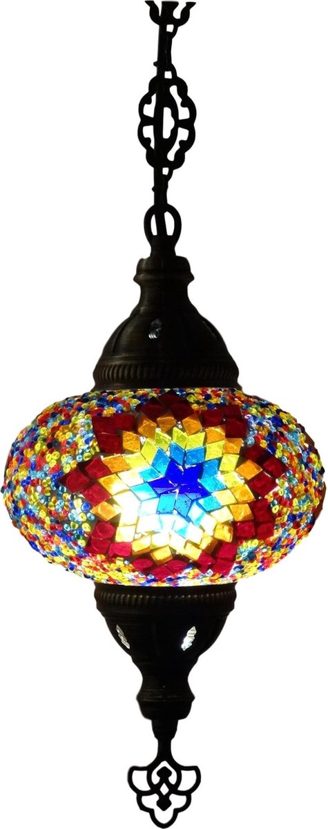 Oosterse mozaïek hanglamp multicolour - Turkse mozaïek hanglamp multicolour
