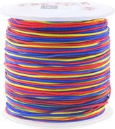 Nylon Koord (1 mm) Mix Color - Rainbow (100 meter)