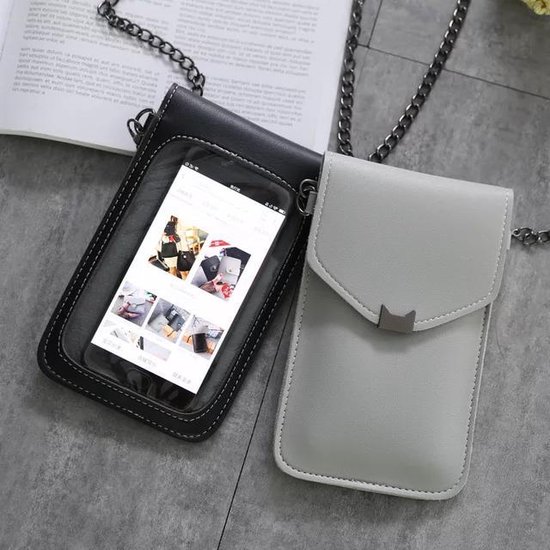 Trouw Opsommen abstract GSM tasje | handtasje voor mobiel | 2 vakken | doorzichtige achter voor  touchscreen |... | bol.com