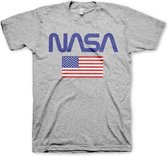 NASA Heren Tshirt -XL- Old Glory Grijs