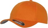 Urban Classics - Wooly Combed Flexfit pet - XS/S - Oranje