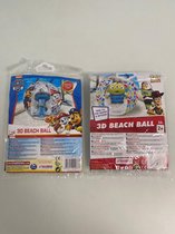 Paw Patrol/Toy Story beach ball (3D) met leuke opdruk - set van 2 stuks (divers)