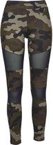 Urban Classics Legging -4XL- Camo Tech Mesh Bruin/Groen