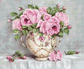 Borduurpakket LUCA-S - PINK ROSES - ROZE ROZEN