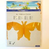 papieren slinger - vlinder - effen oranje - 4 meter