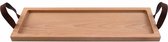 Bowls and Dishes | Puur Hout Duurzaam | Beuken Serveertray 1-vaks handgreep leer 59 cm