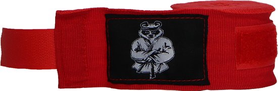 ORCQ Panda boxing handwraps- Boks Wraps - Boksbandages - Kickboks bandage - Paar - 450cm Rood
