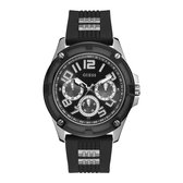 Dames Accessoires voor voor heren Horloges voor heren Guess Leer Watch W1162g2 in het Zwart 
