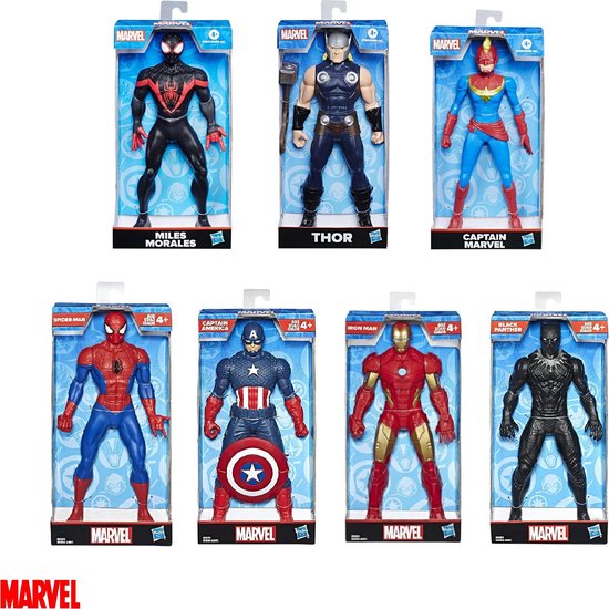 Marvel Set - 7 Actiefiguren - Spider Man - Thor - Black Panther - Captain  America -... | bol.com