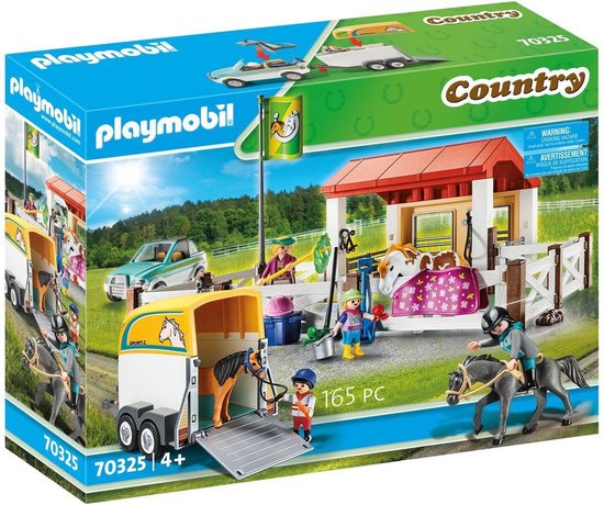 bagageruimte Vriendin Uiterlijk Playmobil Country Paardenboerderij met paardentrailer - 70325 | bol.com