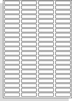 A4 Laserprinter etiketten - 46 x 11 mm rechthoek - mat wit - 100 vel per doos