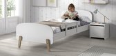 Vipack Bed Kiddy inclusief nachtkast en uitvalbeveiliging - 90 x 200 cm - wit