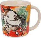 Disney Egan Mug Mickey Color Fun Ivory Red ML 390
