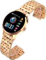 Smartwatch Belesy® BQ7PRg - Smartwatch Dames - Smartwatch Heren - Horloge - Stappenteller - 1.3 inch - Kleurenscherm - 10x Sporten - INDOOR en OUTDOOR - Schakelband - Rosegoud