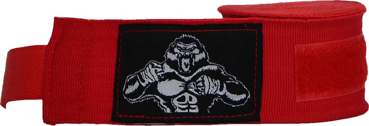 ORCQ Gorilla boxing handwraps- Boks Wraps - Boksbandages - Kickboks bandage - Paar - 250cm Rood - Orcq