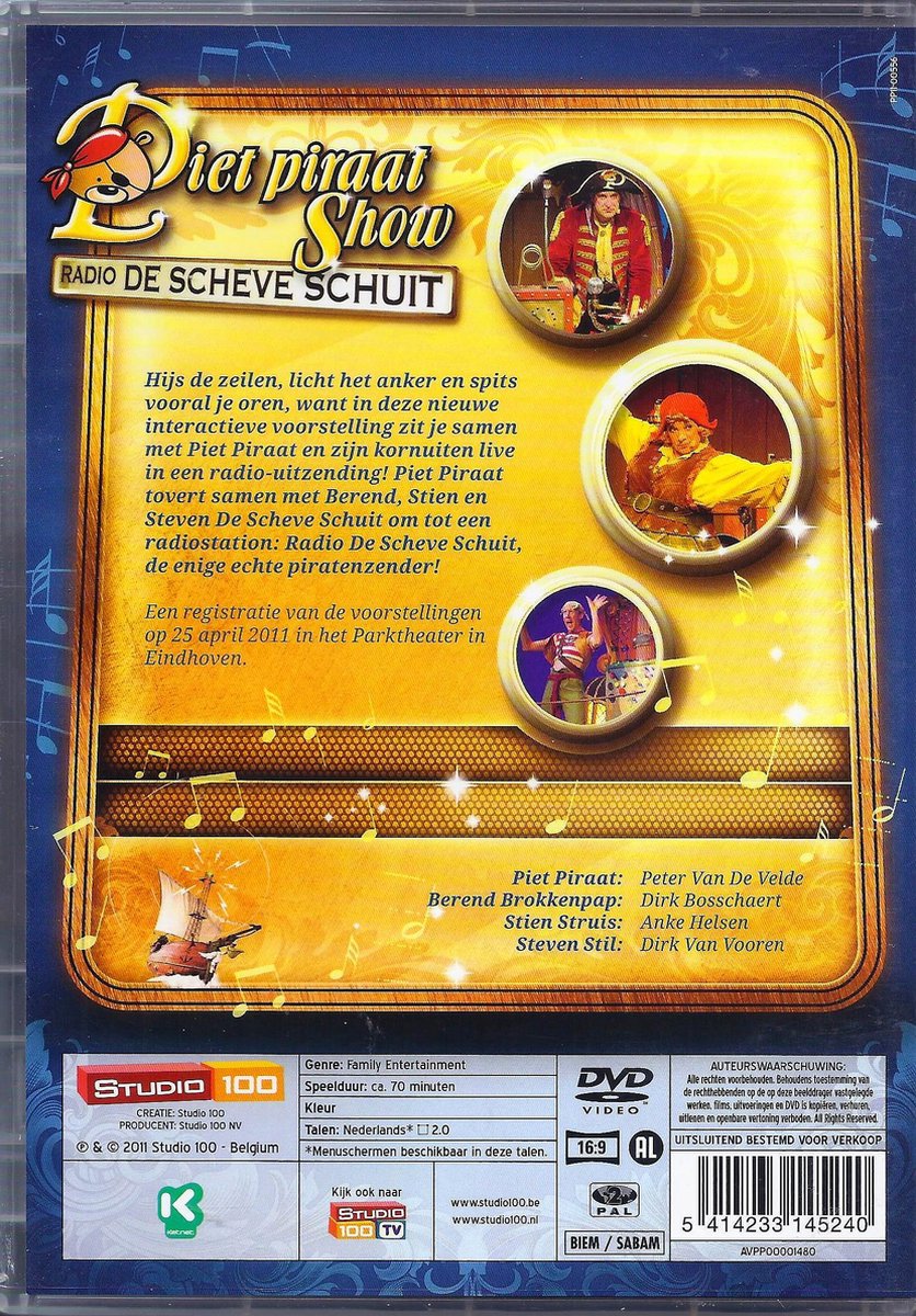 Piet Piraat Show - Radio De Scheve Schuit (Dvd), Dirk Van Vooren | Dvd's |  bol.com