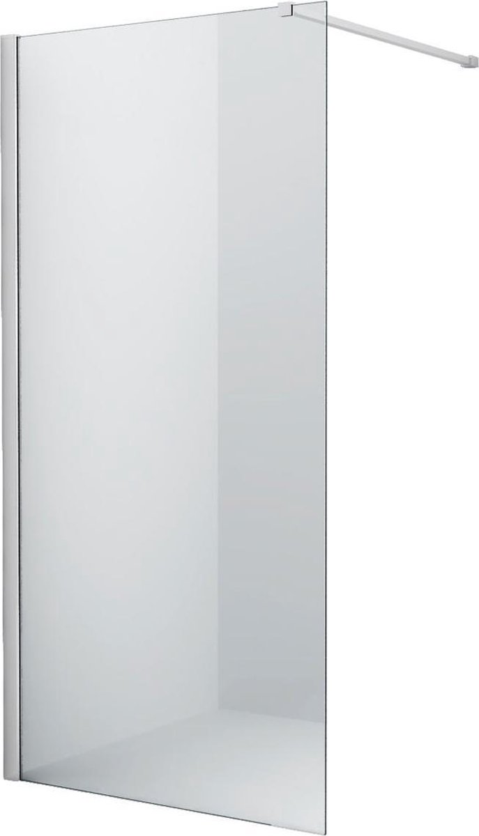 Diamond Line Nano - Inloopdouche / Douchewand - 120x200 - Chroom Profiel - Antikalk - Helder Glas - 8mm Veiligheidsglas