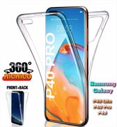 HUAWEI P40 Lite Dual TPU Case Transparant 360° Graden, Optimale Siliconen bescherming Voor-en-Achterkant (2 in 1), Luxury 360°  Case Full Cover - HiCHiCO