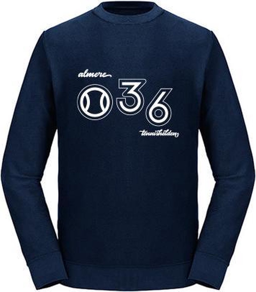 | Tennis sweater 036 Almere tennishelden (blauw) Tennis sweaters en sportieve hoodies voor tennisliefhebbers