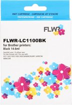 FLWR - Cartouche d'encre / LC-980BK / Zwart - Convient pour Brother