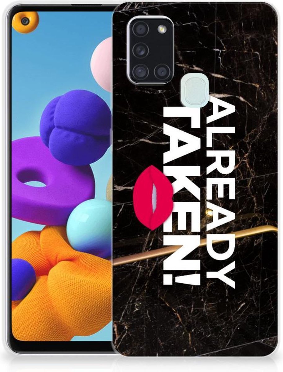Samsung Galaxy A21s Siliconen hoesje met naam Already Taken Black