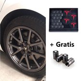 Tesla Model S 3 X Y Aero Wheel Cap Kit Wieldoppen Auto Accessoires Naafdoppen – OEM – Zwart Rood