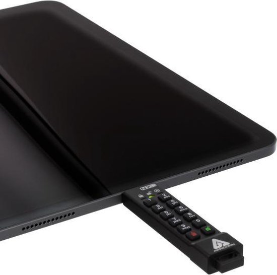 Apricorn ASK3-NXC-128GB, 128 Go, USB Type-C, 3.2 Gen 1 (3.1 Gen 1), 77 Mo/s, Casquette, Noir