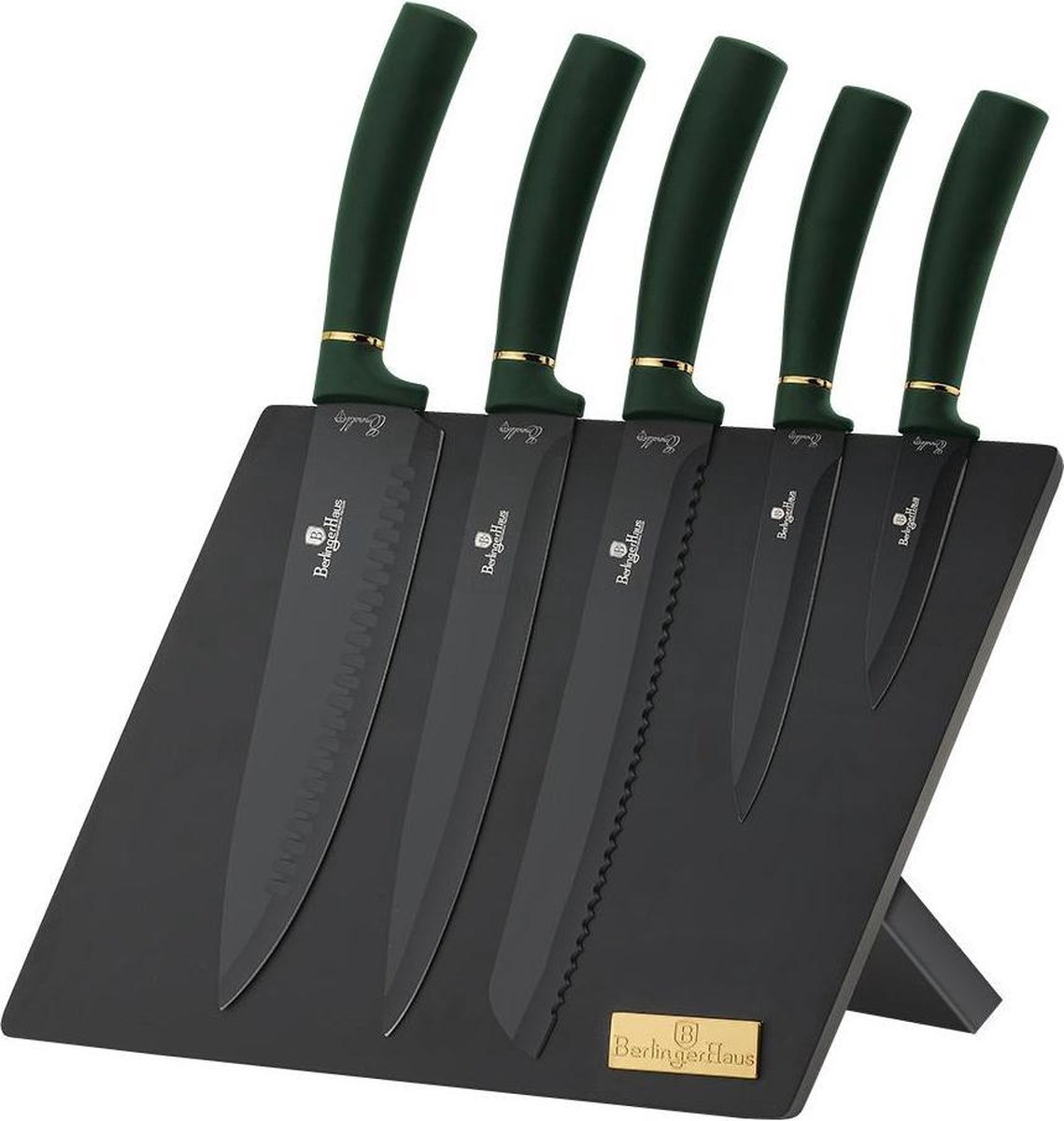 Berlinger Haus messenset met magnetische standaard - 6 stuks - Emerald collection