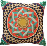 Kussenhoes geometrische figuren. Retro stijl kussenhoes, hippy kussenhoes, mandala kussenhoes 45x45.