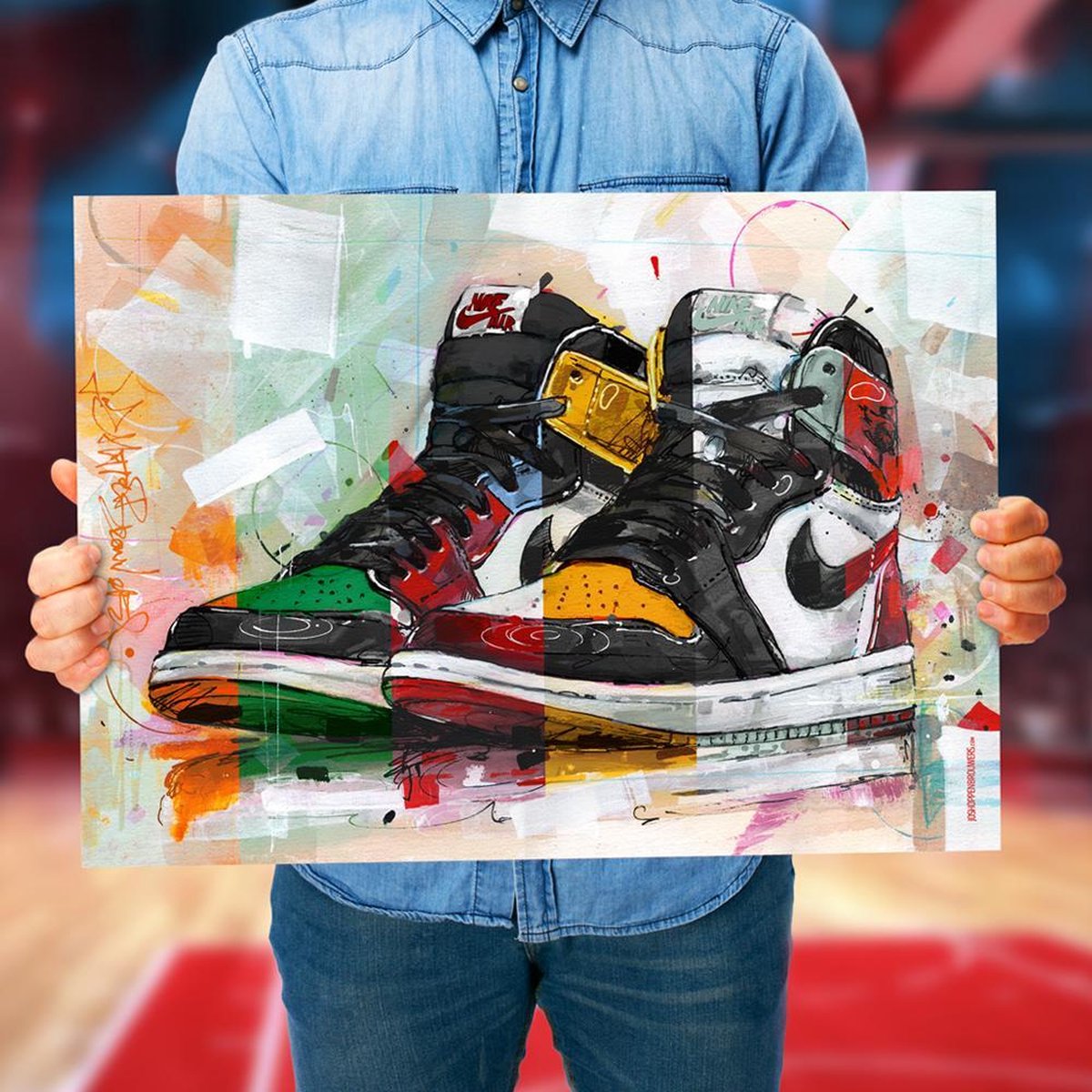 Nike air Jordan 1 peinture affiches et impressions par Jos