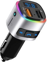 LOUZIR Bluetooth FM Transmitter- Handsfree MP3 Muziekspeler- Aux audio Dual - Quik opladen- Auto Lader- LED