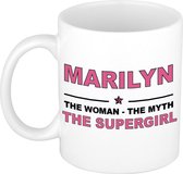 Marilyn The woman, The myth the supergirl cadeau koffie mok / thee beker 300 ml