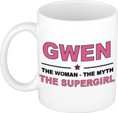 Gwen The woman, The myth the supergirl cadeau koffie mok / thee beker 300 ml