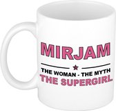 Mirjam The woman, The myth the supergirl cadeau koffie mok / thee beker 300 ml